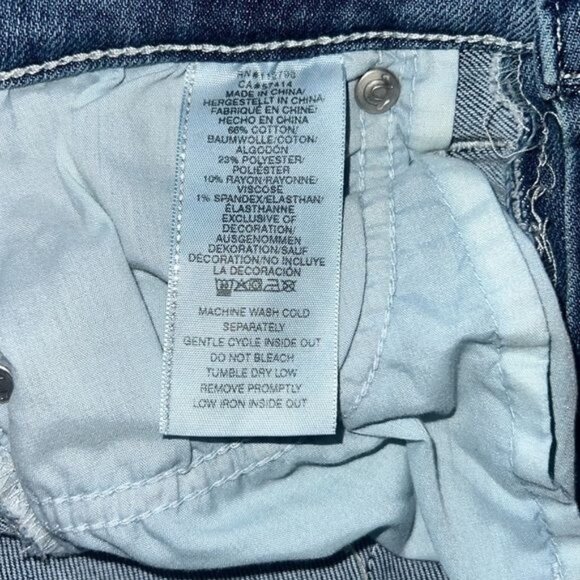 True Religion Jeans Womens 27 Blue Denim Mid Rise Super Skinny Stretch Fabric - Picture 5 of 10